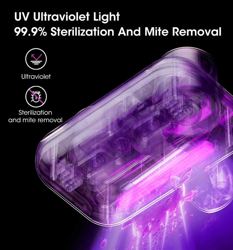 New Mattress Vacuum Mite Remover Cordless Handheld Cleaner Powerful Suction for Cleaning Bed Pillows Home Supplies